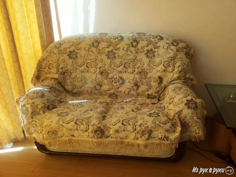 Раскладной диван,  мини диван и кресло (комплект) 2