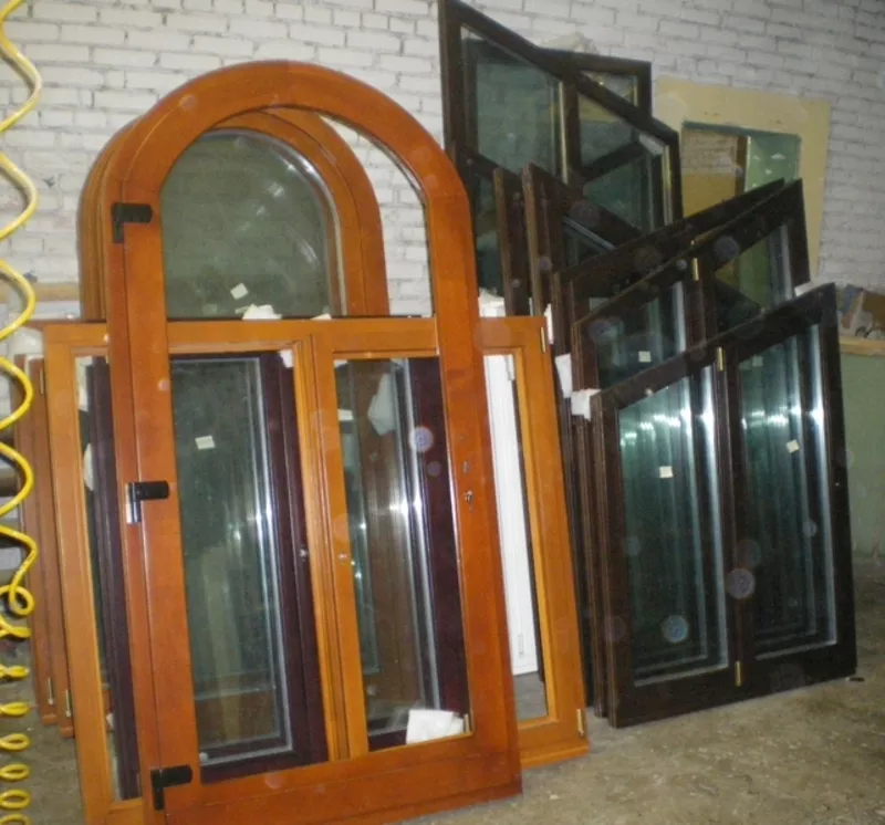  Окна и оконные стеклопакеты собственного производства из дерева под В 10
